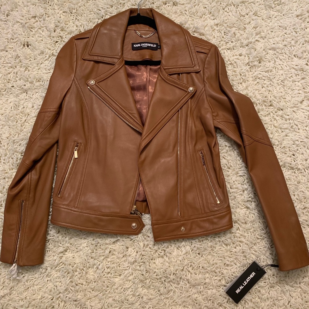 Karl Lagerfeld genuine leather jacket